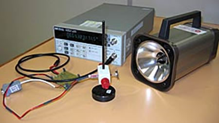 使用計數器及光電二極管校正頻閃測速儀