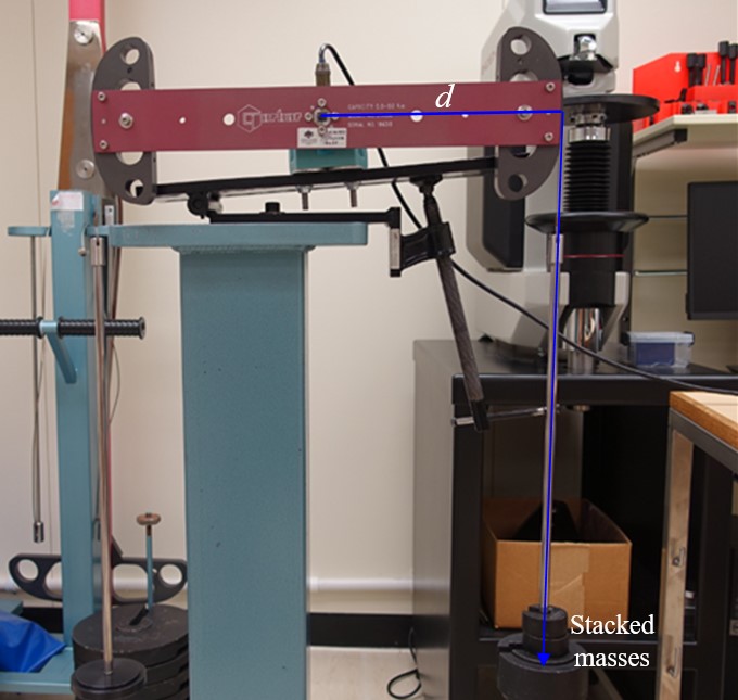 Fig. 2 Deadweight type torque machine at the Standards and Calibration Laboratory